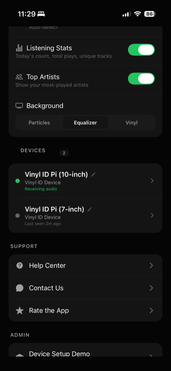 Settings with always-on display options and connected devices